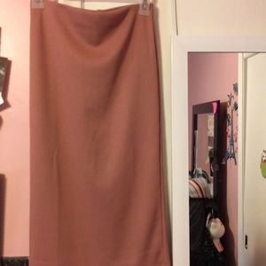 Pink midi skirt